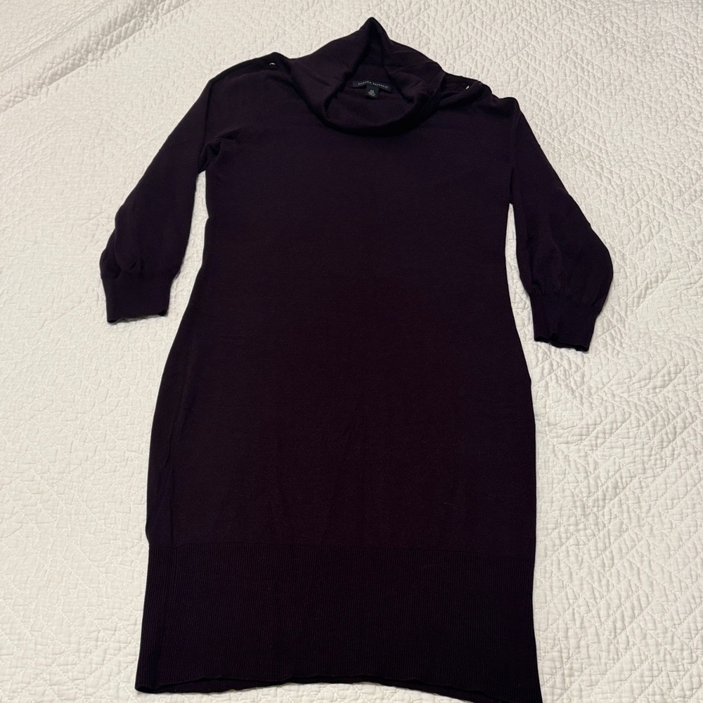 Banana Republic Dark Purple Long Sleeve Dress, New